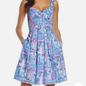 Lilly Pulitzer Cyndi Dress in Whisper Blue Yeah Buoy
